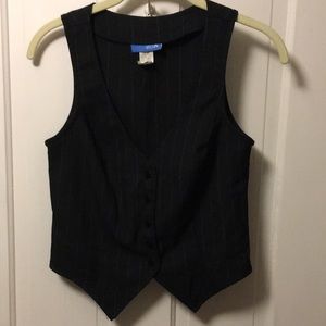 Delias Small black with blue pinstripes vest